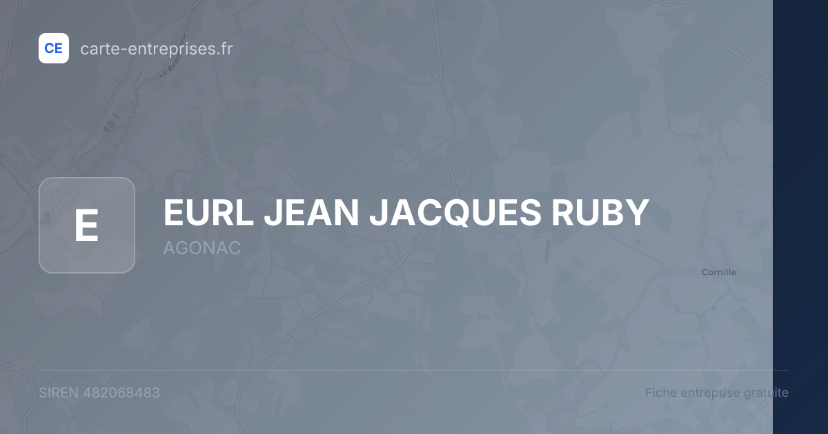 EURL JEAN JACQUES RUBY — 482068483 — fiche entreprise
