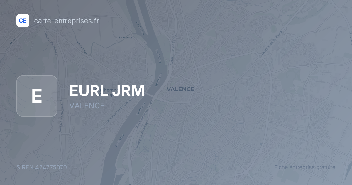 EURL JRM — 424775070 — fiche entreprise