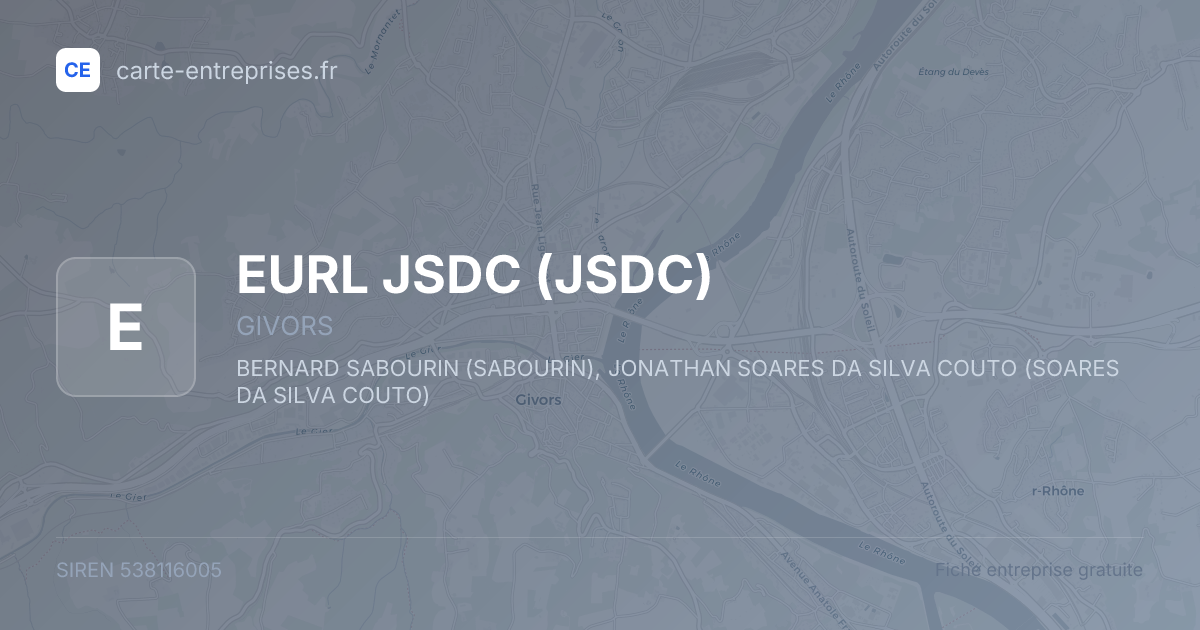 EURL JSDC (JSDC) — 538116005 — fiche entreprise