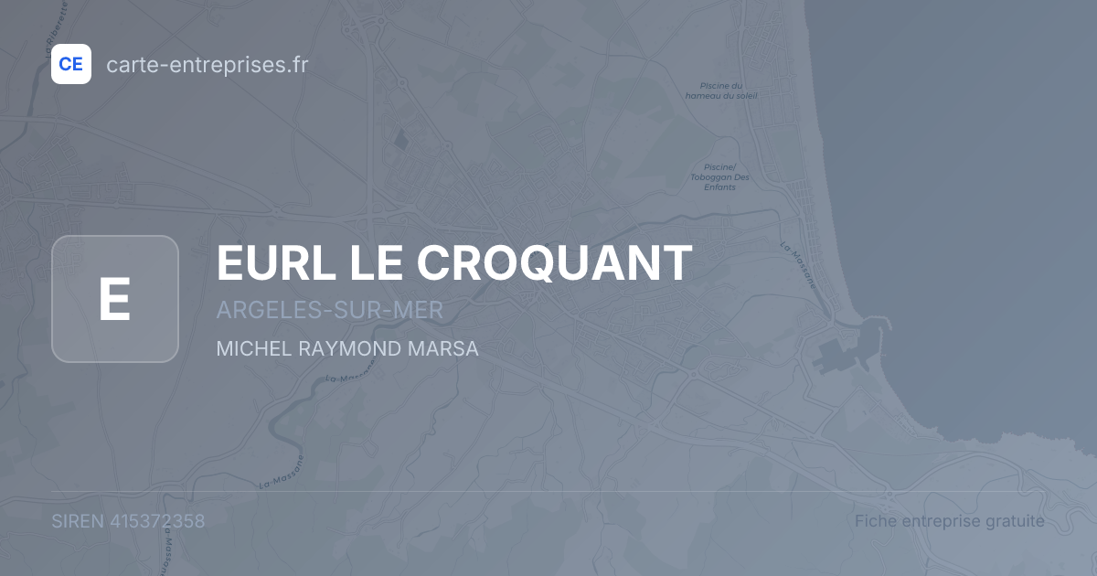 EURL LE CROQUANT — 415372358 — fiche entreprise