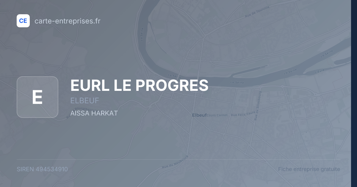 EURL LE PROGRES — 494534910 — fiche entreprise