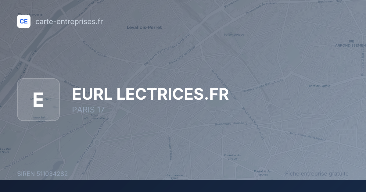 EURL LECTRICES.FR — 511034282 — fiche entreprise