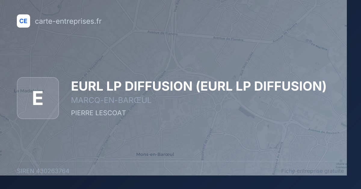 EURL LP DIFFUSION — 430263764 — fiche entreprise