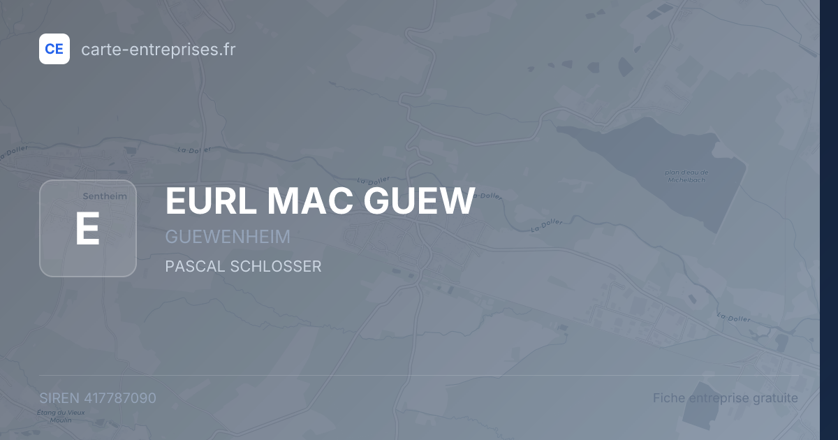 EURL MAC GUEW — 417787090 — fiche entreprise