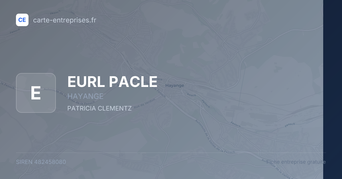 EURL PACLE — 482458080 — fiche entreprise