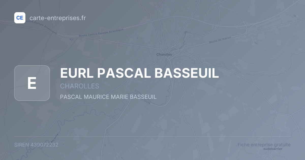 EURL PASCAL BASSEUIL — 439072232 — fiche entreprise