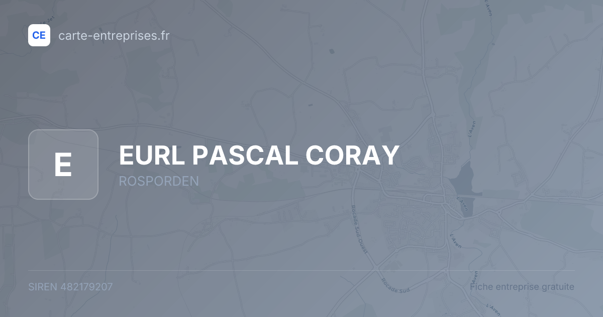 EURL PASCAL CORAY — 482179207 — fiche entreprise
