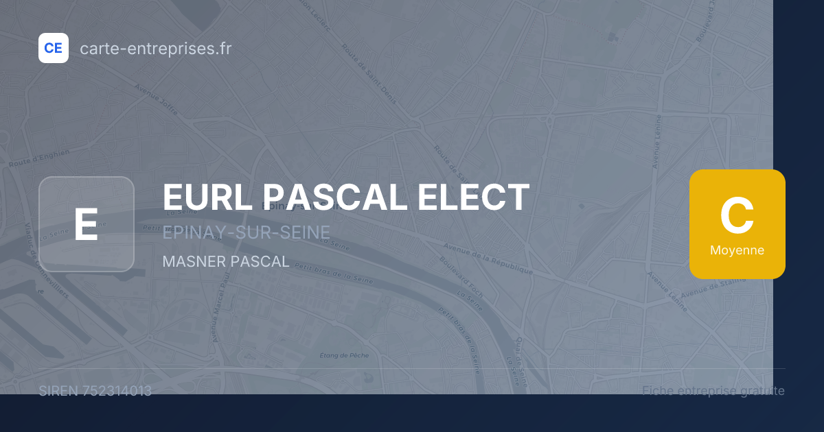 EURL PASCAL ELECT — 752314013 — fiche entreprise