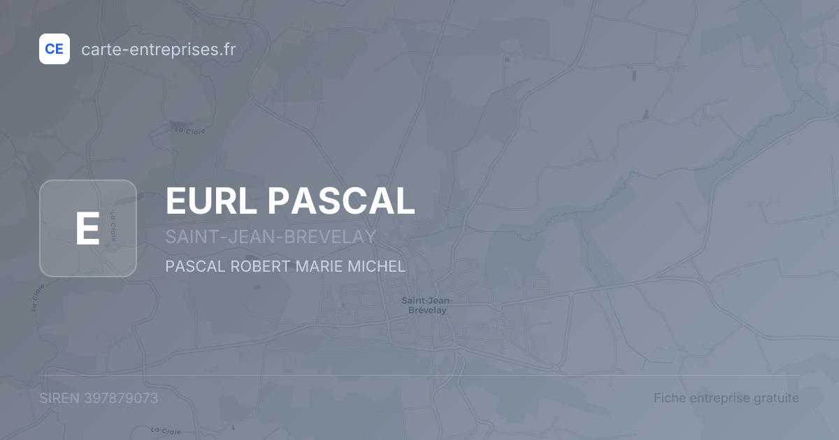 EURL PASCAL — 397879073 — fiche entreprise