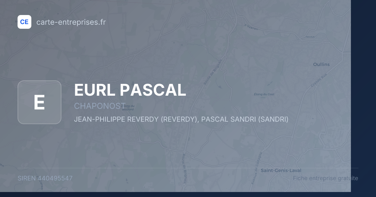 EURL PASCAL — 440495547 — fiche entreprise