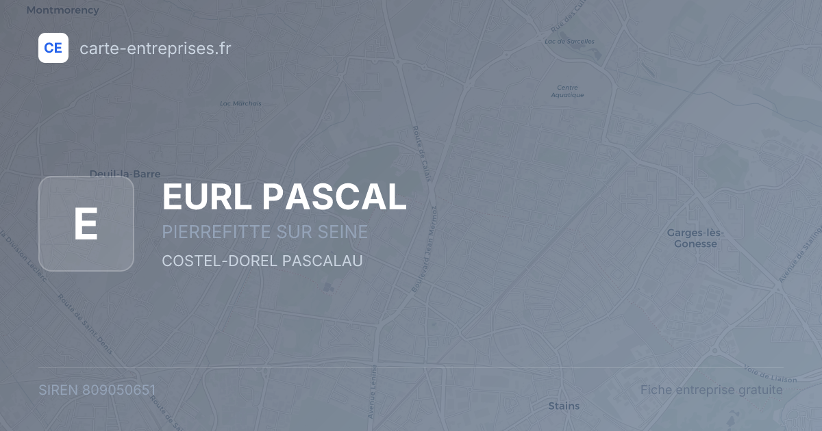 EURL PASCAL — 809050651 — fiche entreprise