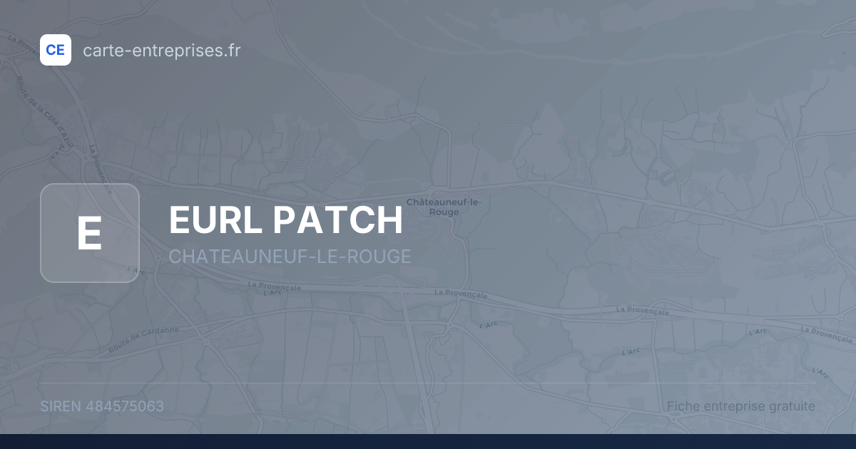 EURL PATCH — 484575063 — fiche entreprise