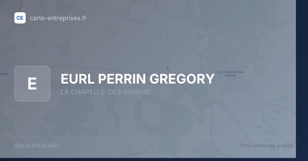 EURL PERRIN GREGORY — 478364482 — fiche entreprise