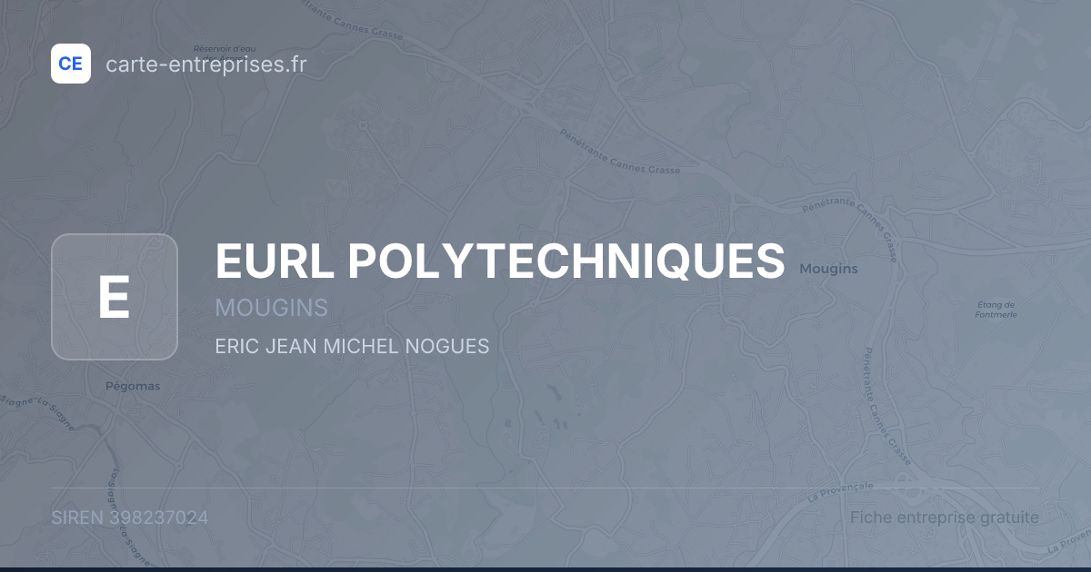 EURL POLYTECHNIQUES — 398237024 — fiche entreprise