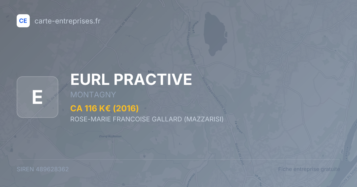EURL PRACTIVE — 489628362 — fiche entreprise