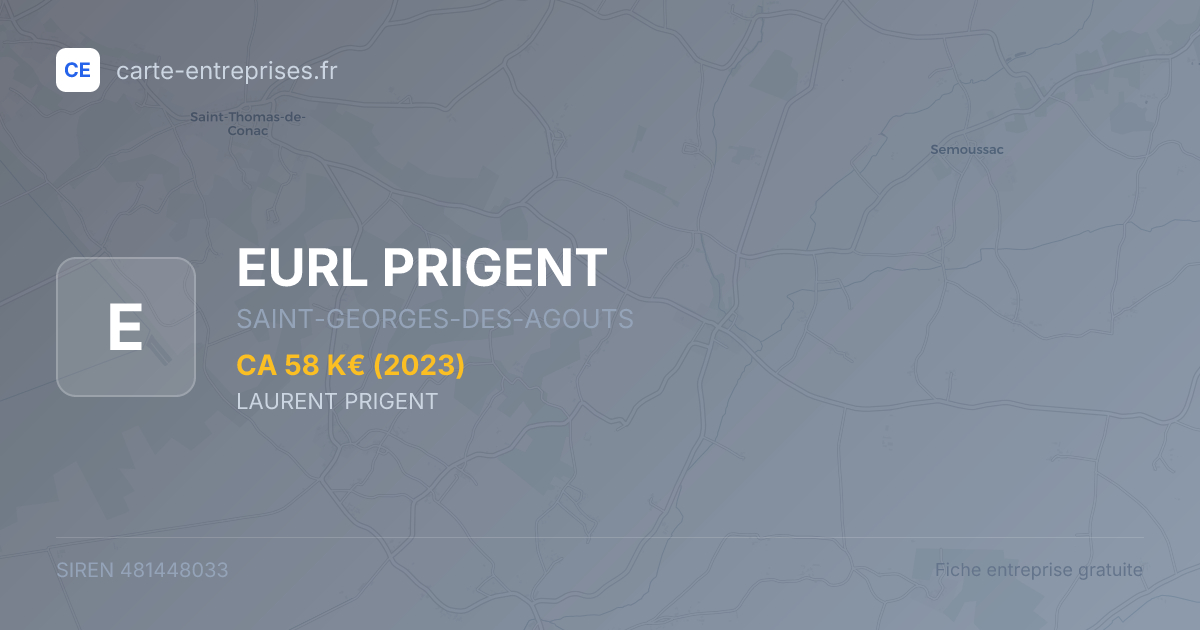 EURL PRIGENT — 481448033 — fiche entreprise