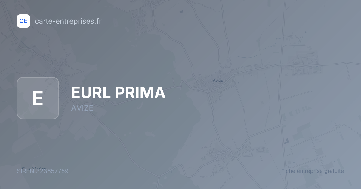 EURL PRIMA — 323657759 — fiche entreprise