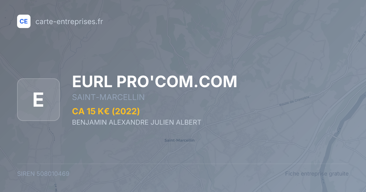 EURL PRO'COM.COM — 508010469 — fiche entreprise