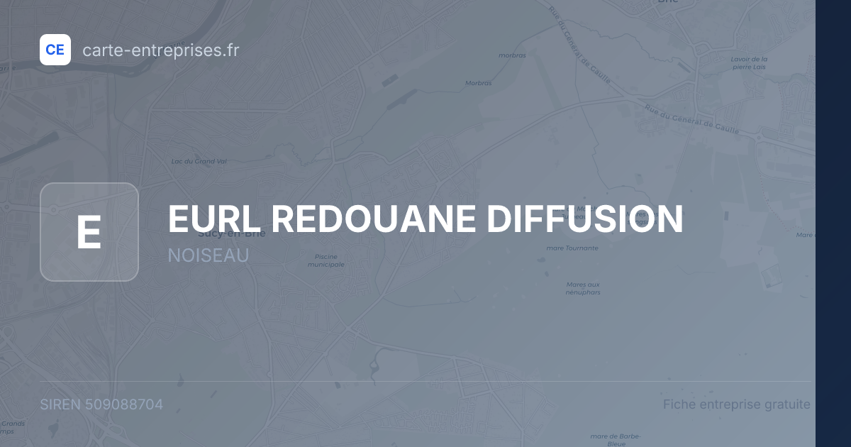 EURL REDOUANE DIFFUSION — 509088704 — fiche entreprise