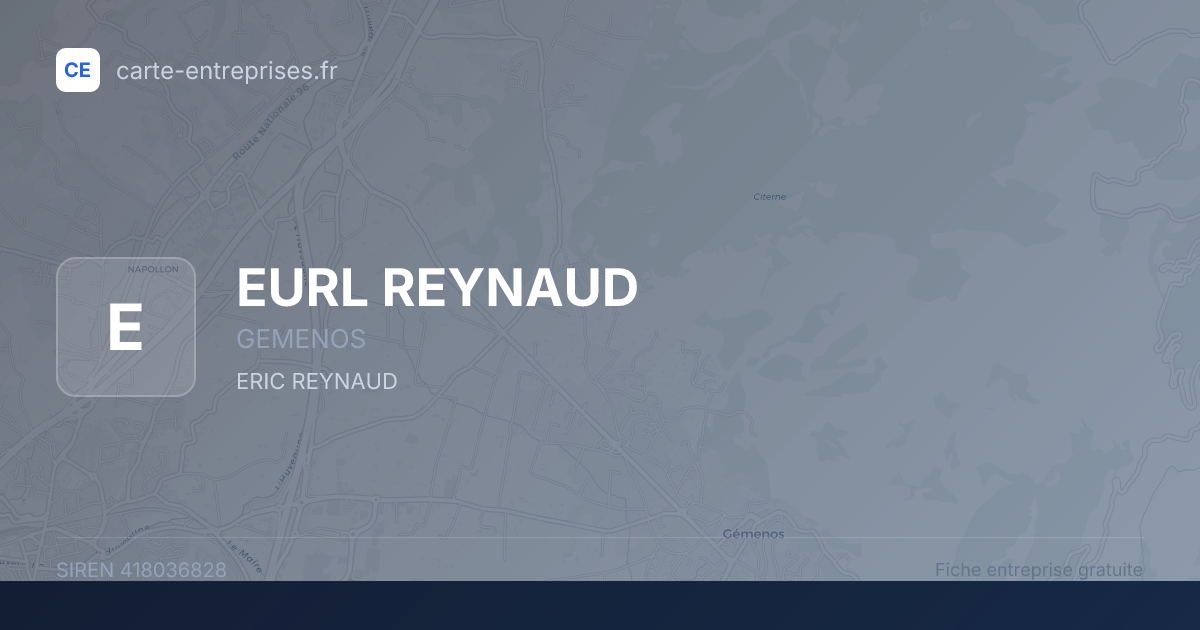 EURL REYNAUD — 418036828 — fiche entreprise