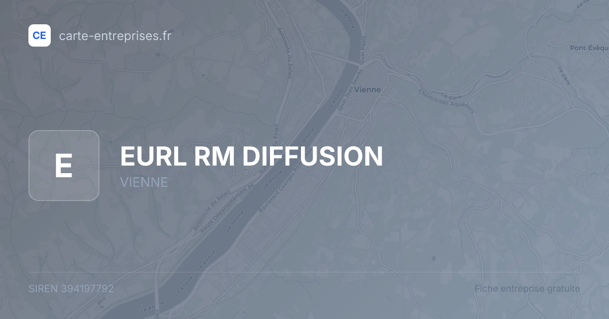 EURL RM DIFFUSION — 394197792 — fiche entreprise
