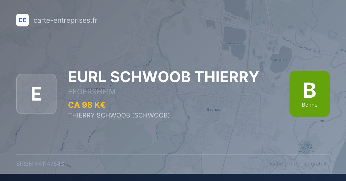 EURL SCHWOOB THIERRY — 441147543 — fiche entreprise