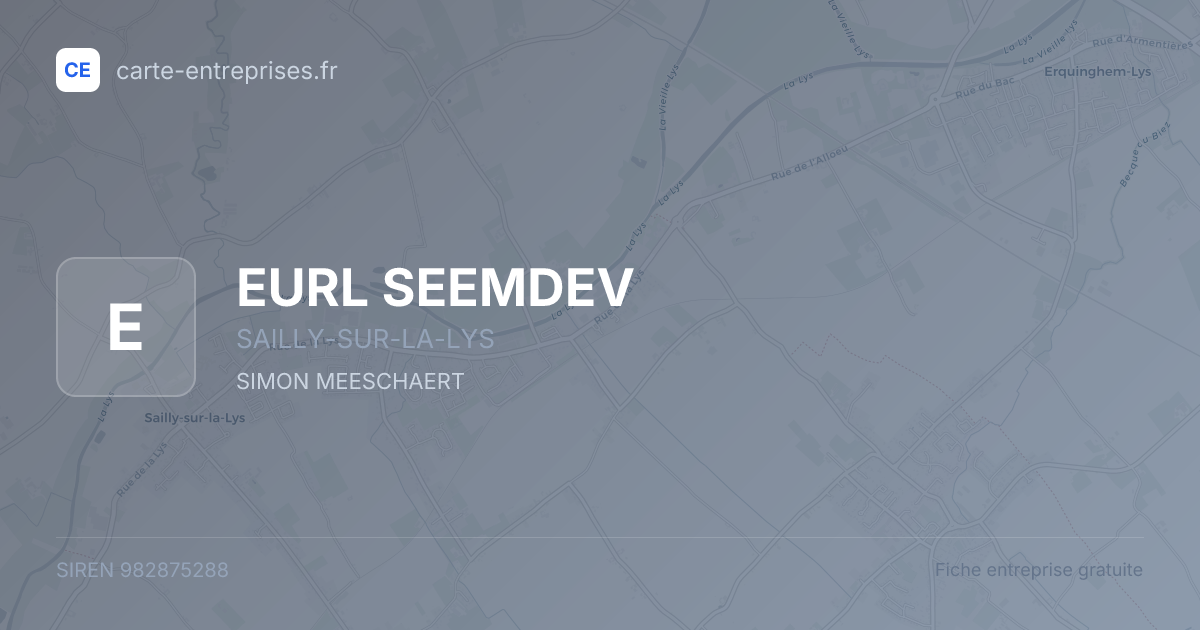 EURL SEEMDEV — 982875288 — fiche entreprise
