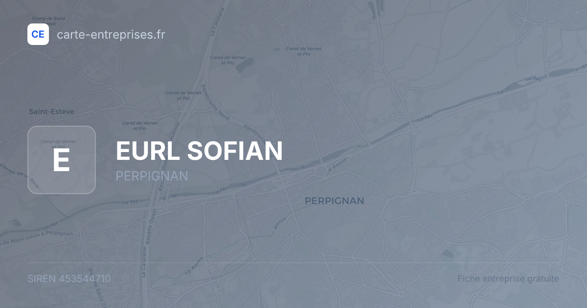 EURL SOFIAN — 453544710 — fiche entreprise