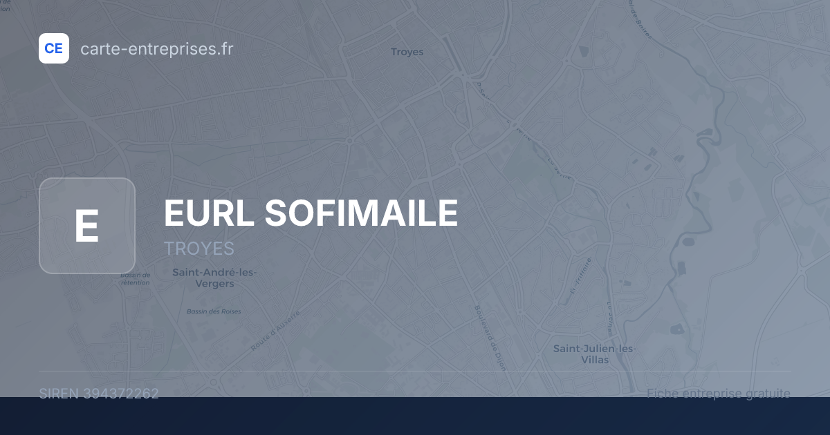EURL SOFIMAILE — 394372262 — fiche entreprise