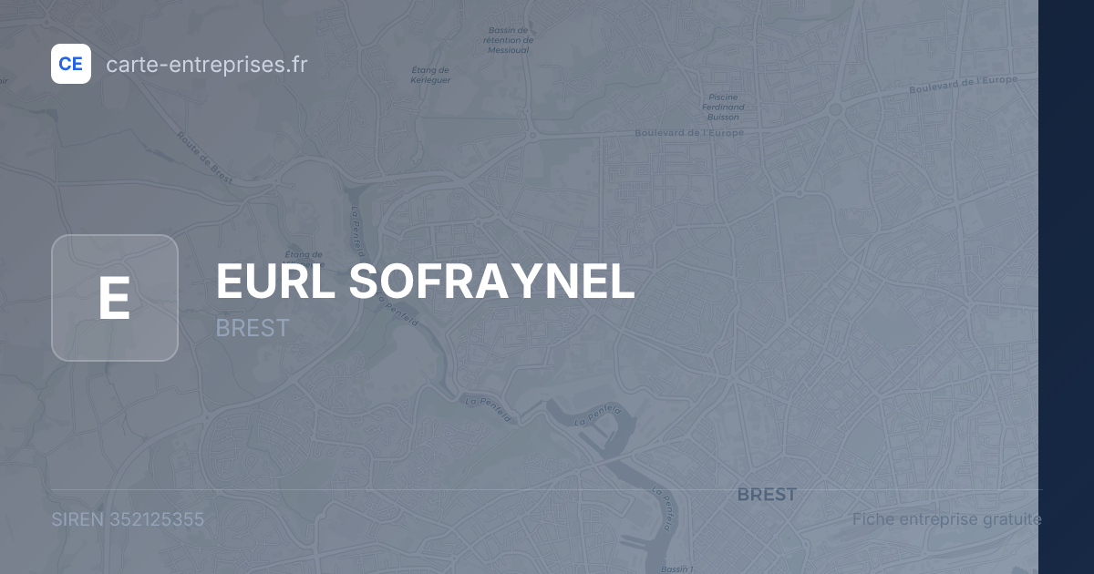EURL SOFRAYNEL — 352125355 — fiche entreprise