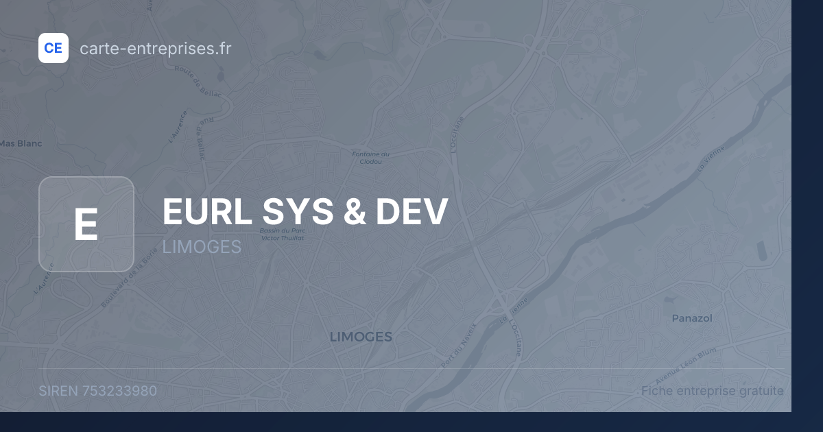 EURL SYS & DEV — 753233980 — fiche entreprise