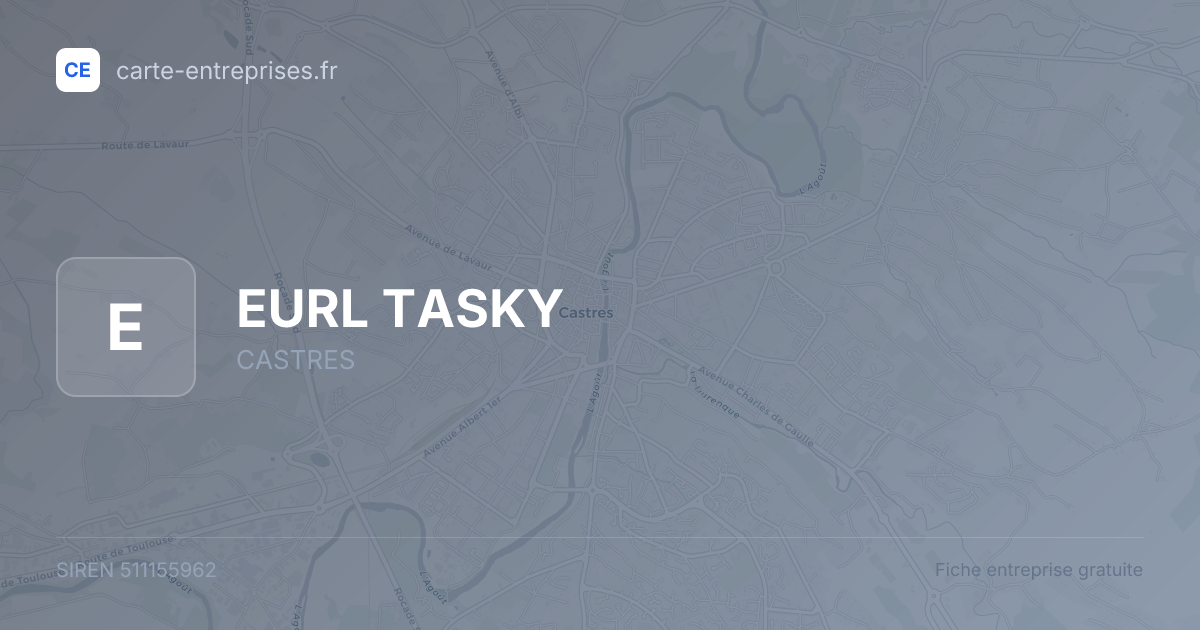 EURL TASKY — 511155962 — fiche entreprise