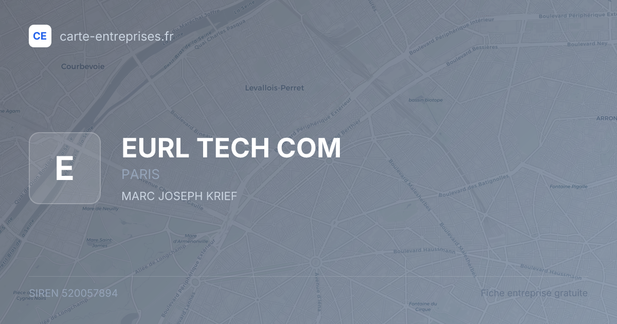 EURL TECH COM — 520057894 — fiche entreprise
