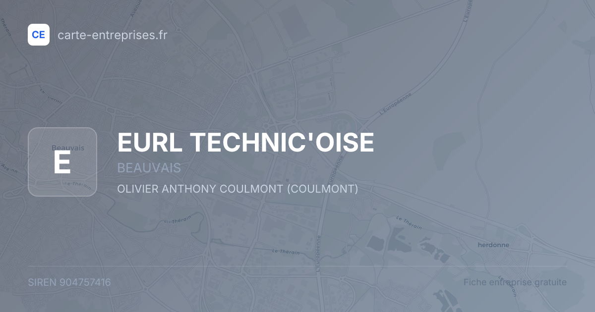 EURL TECHNIC'OISE — 904757416 — fiche entreprise