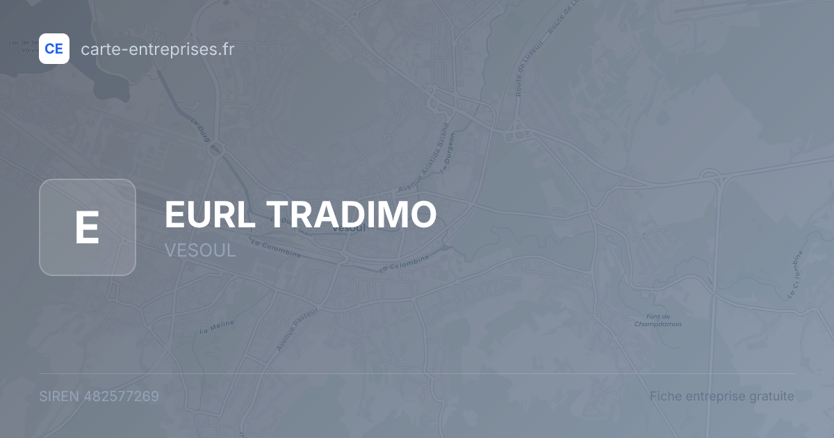 EURL TRADIMO — 482577269 — fiche entreprise