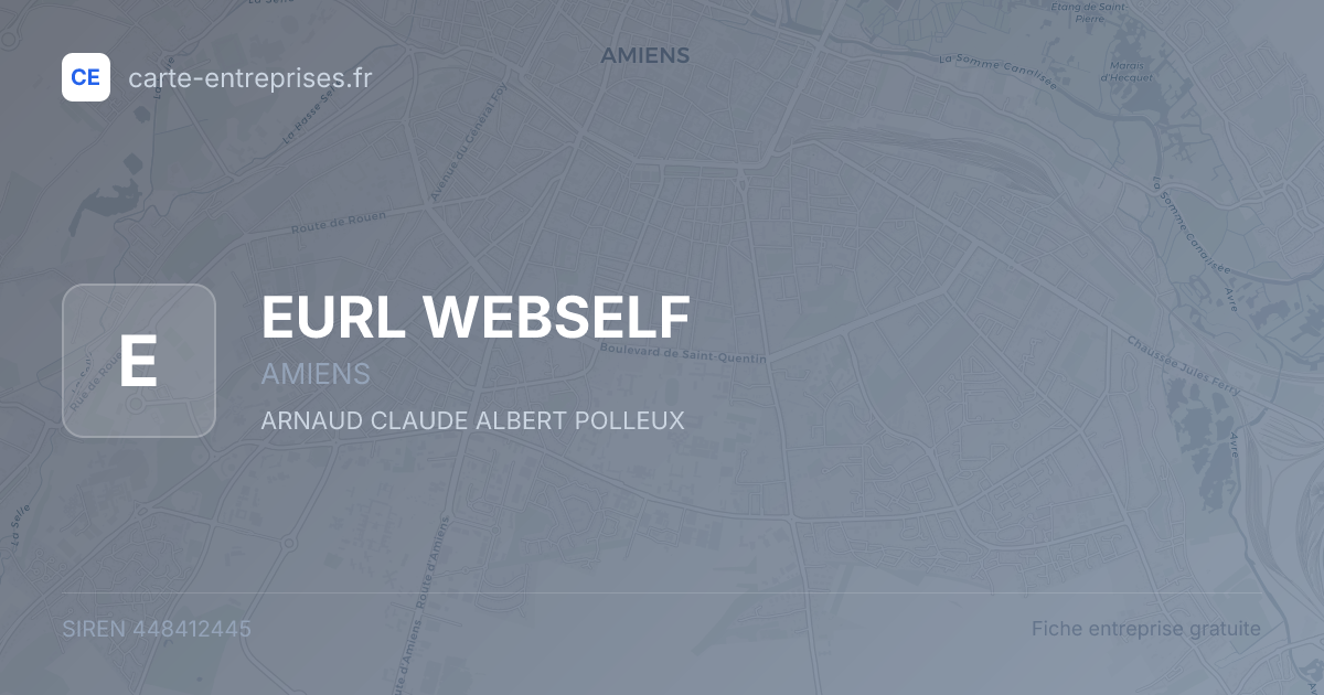 EURL WEBSELF — 448412445 — fiche entreprise