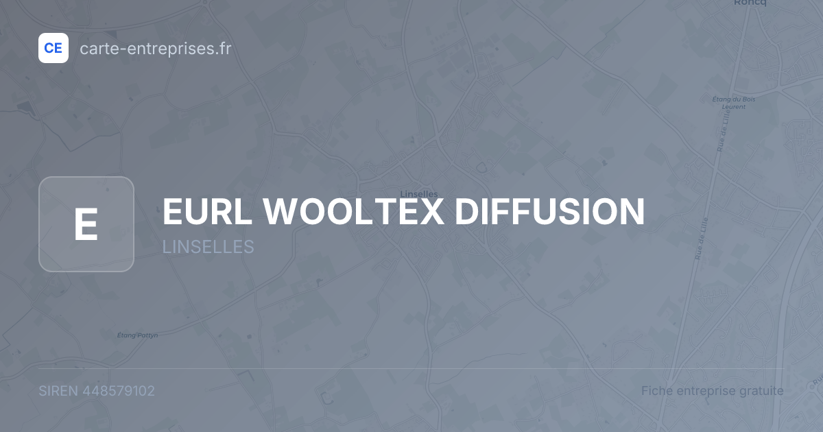 EURL WOOLTEX DIFFUSION — 448579102 — fiche entreprise