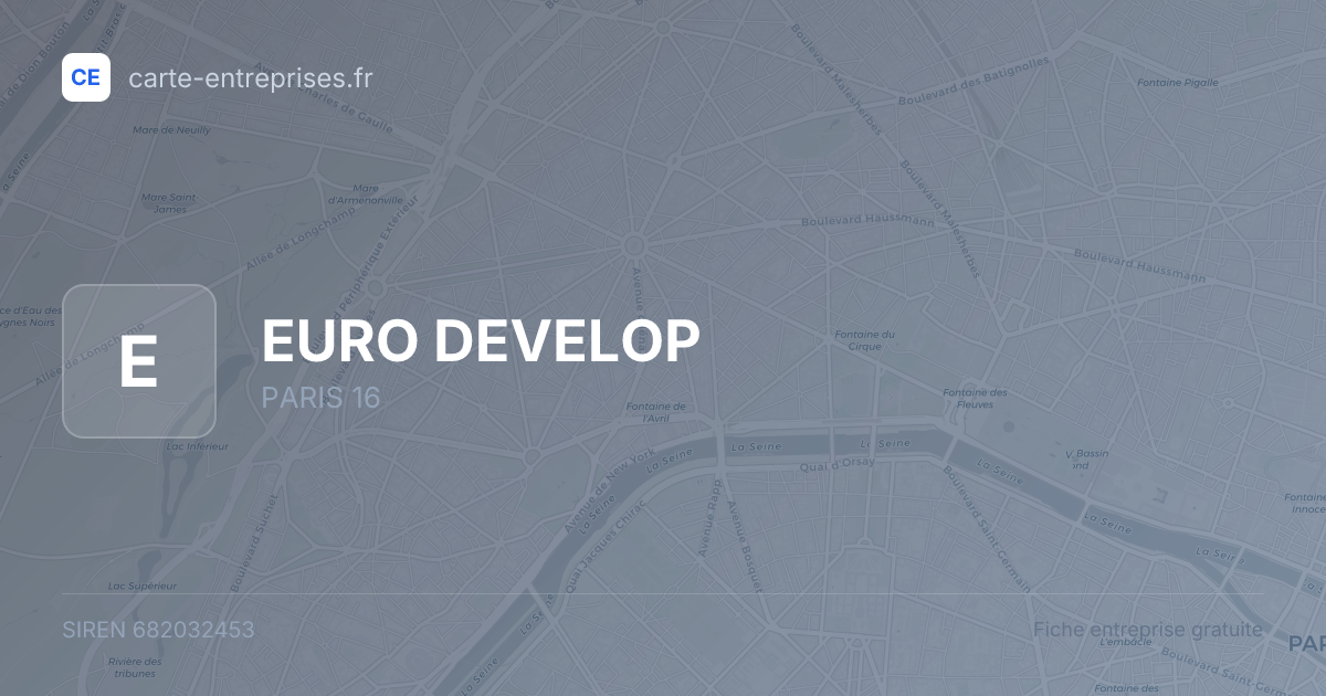 EURO DEVELOP — 682032453 — fiche entreprise
