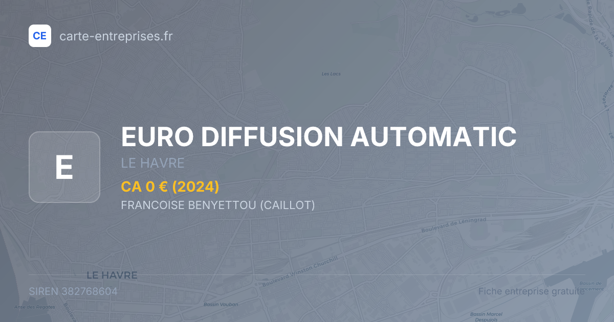 EURO DIFFUSION AUTOMATIC — 382768604 — fiche entreprise