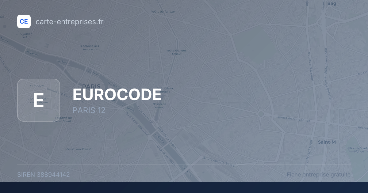 EUROCODE — 388944142 — fiche entreprise