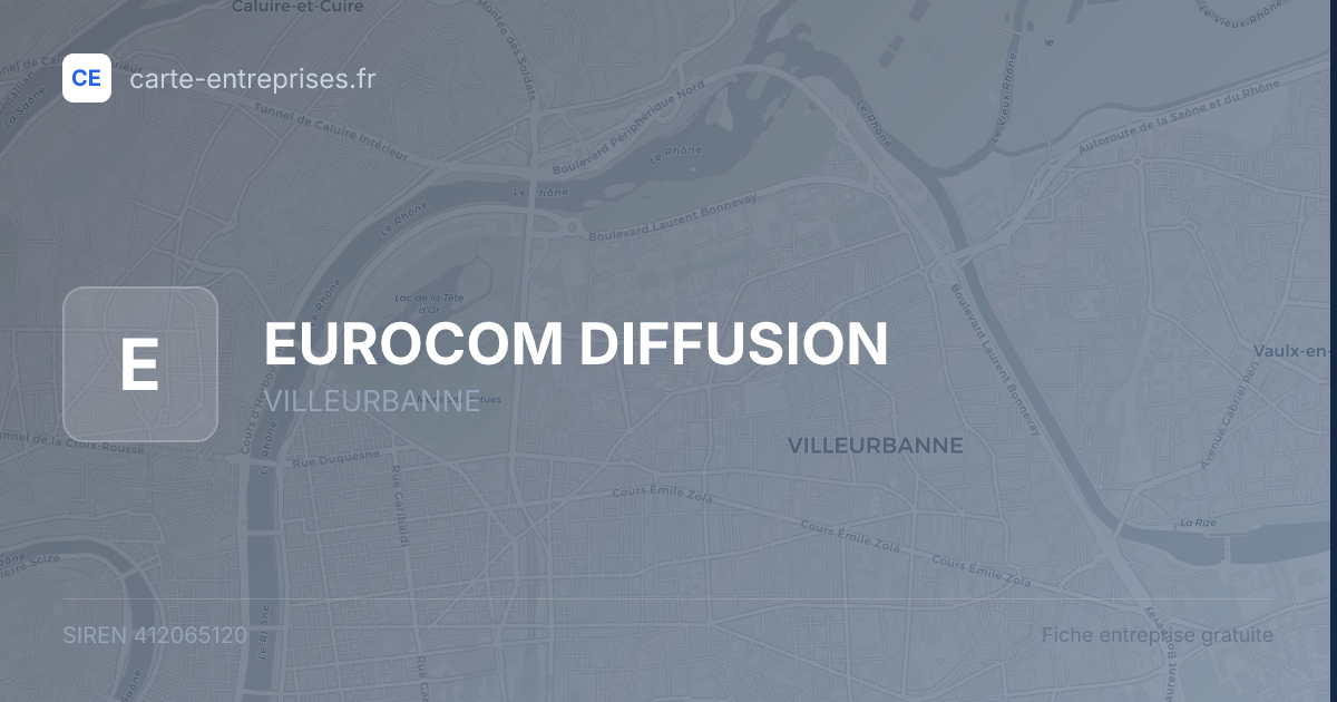 EUROCOM DIFFUSION — 412065120 — fiche entreprise