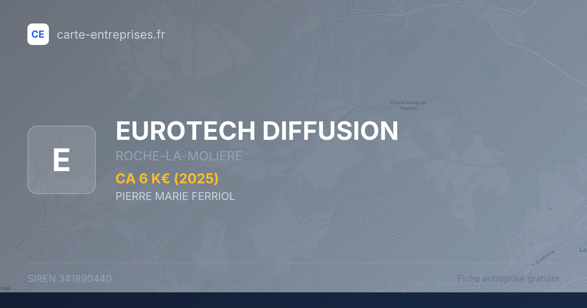 EUROTECH DIFFUSION — 341890440 — fiche entreprise