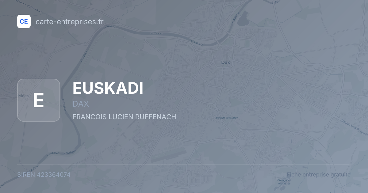 EUSKADI — 423364074 — fiche entreprise