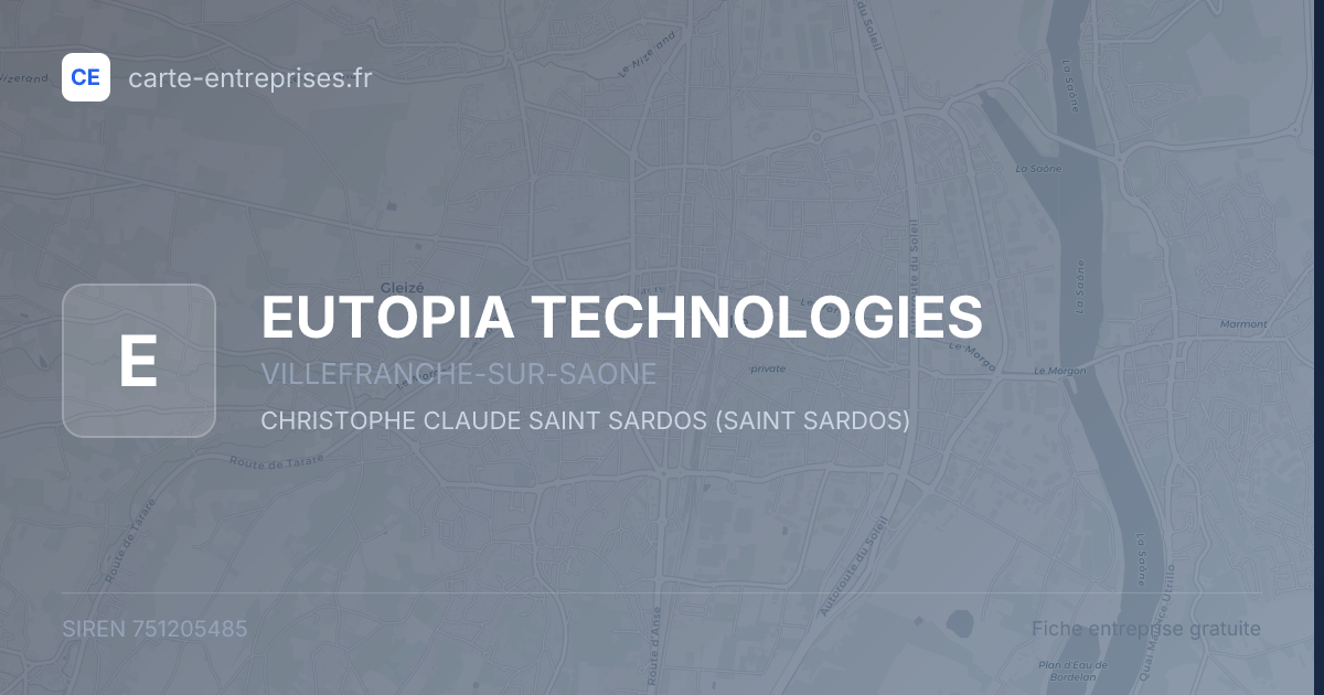 EUTOPIA TECHNOLOGIES — 751205485 — fiche entreprise