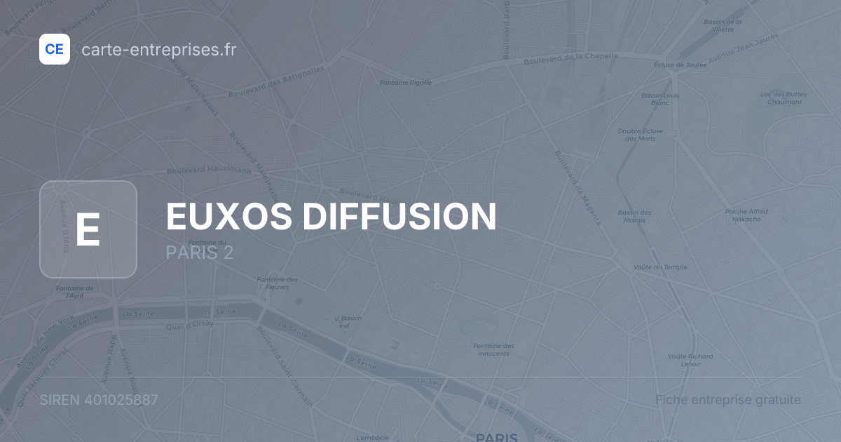EUXOS DIFFUSION — 401025887 — fiche entreprise