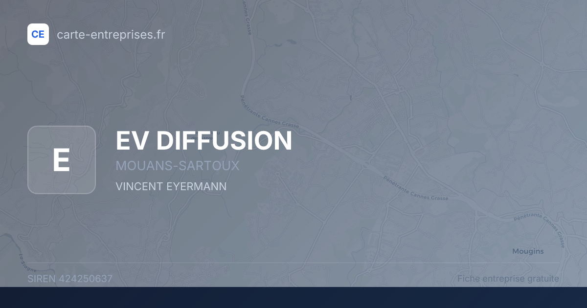 EV DIFFUSION — 424250637 — fiche entreprise