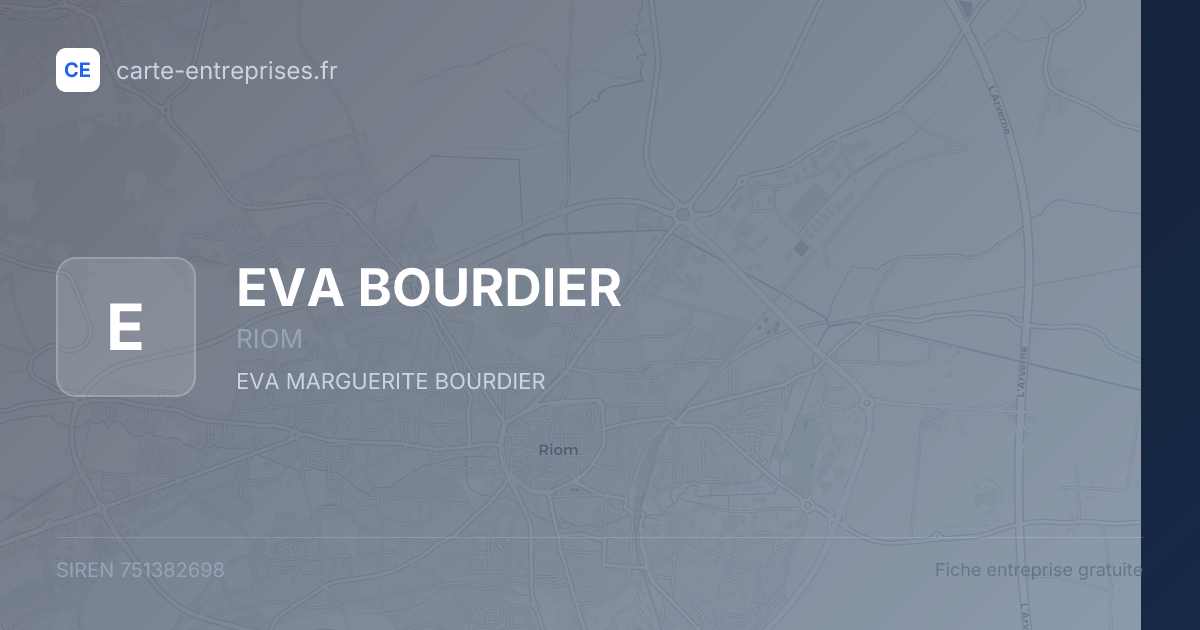 EVA BOURDIER — 751382698 — fiche entreprise