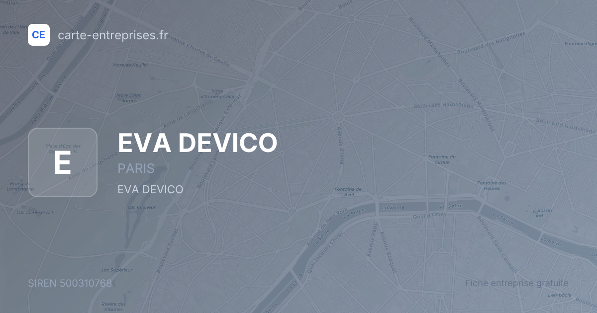 EVA DEVICO — 500310768 — fiche entreprise