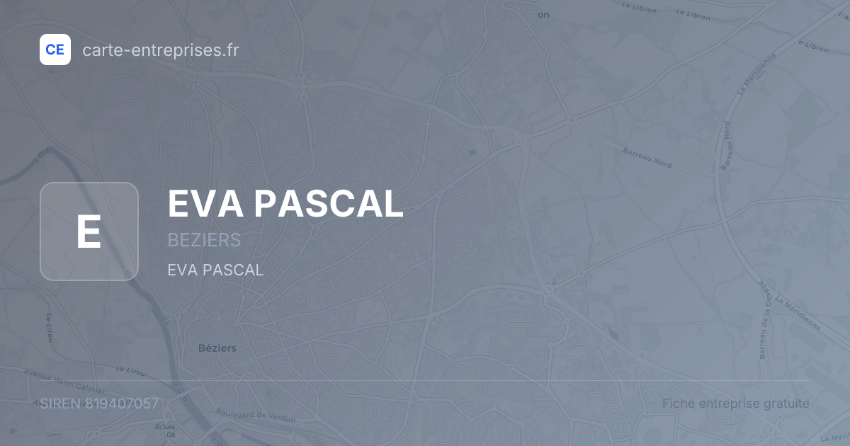 EVA PASCAL — 819407057 — fiche entreprise