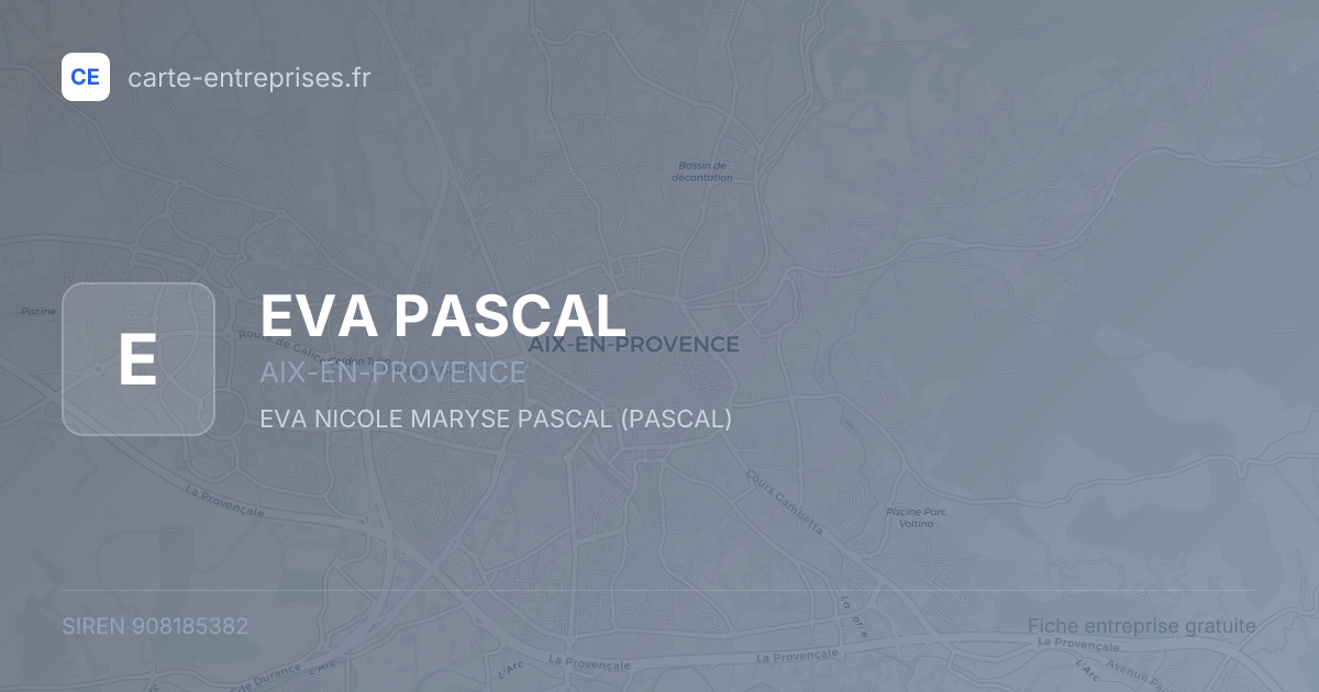 EVA PASCAL — 908185382 — fiche entreprise